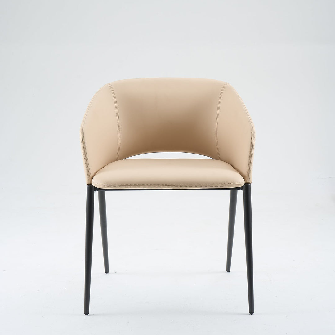 Modern Fabric And Leather Dining Chair METAL MAN N16