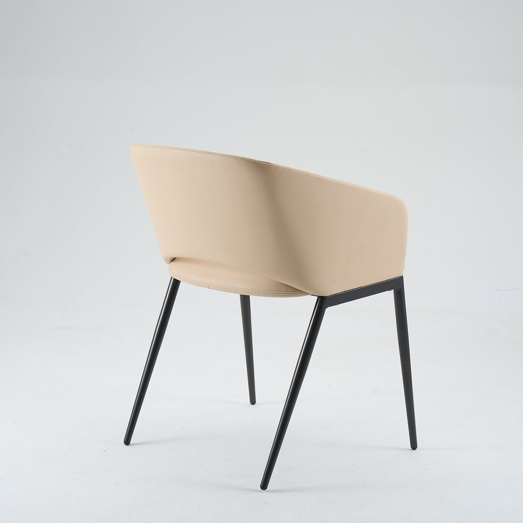 Modern Fabric And Leather Dining Chair METAL MAN N16