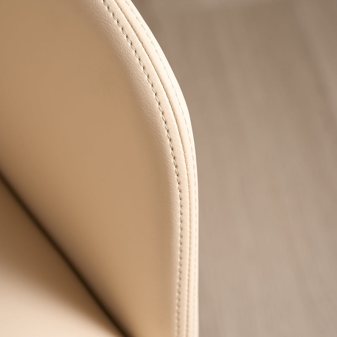 Modern Fabric And Leather Dining Chair METAL MAN N16