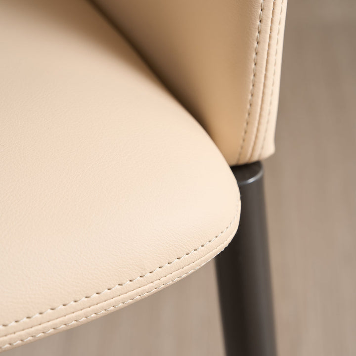 Modern Fabric And Leather Dining Chair METAL MAN N16