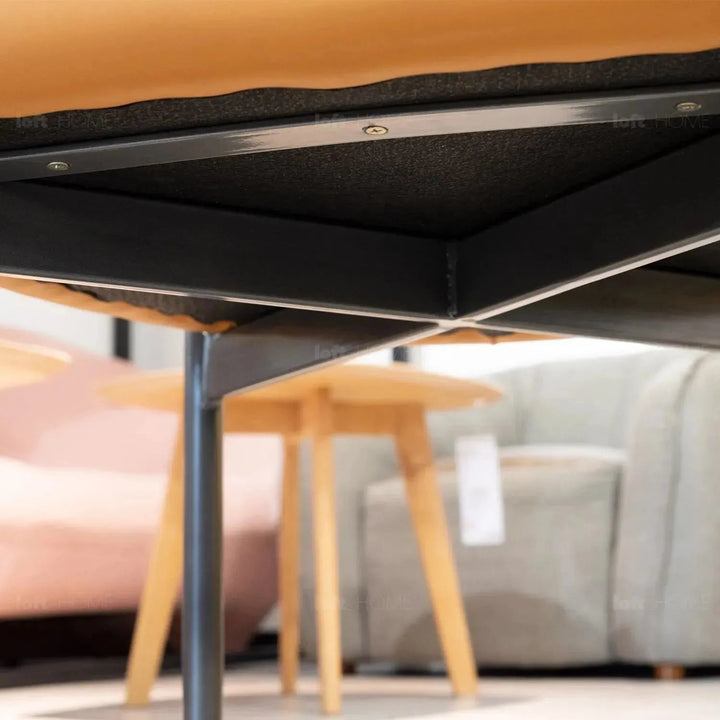 Modern Fabric And Leather Dining Chair METAL MAN N19