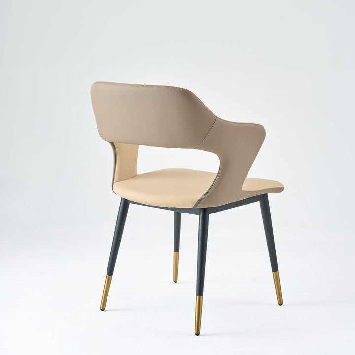 Modern Fabric And Leather Dining Chair METAL MAN N2