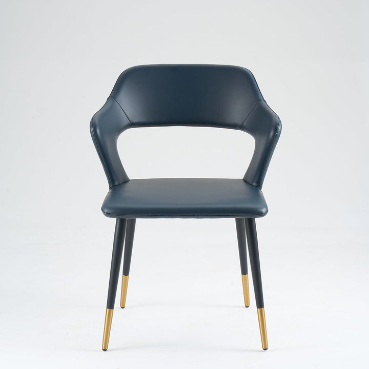Modern Fabric And Leather Dining Chair METAL MAN N2
