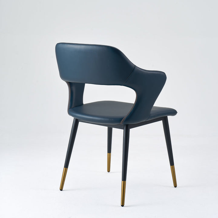 Modern Fabric And Leather Dining Chair METAL MAN N2