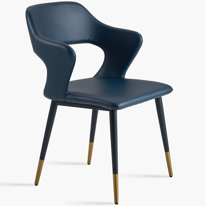 Modern Fabric And Leather Dining Chair METAL MAN N2