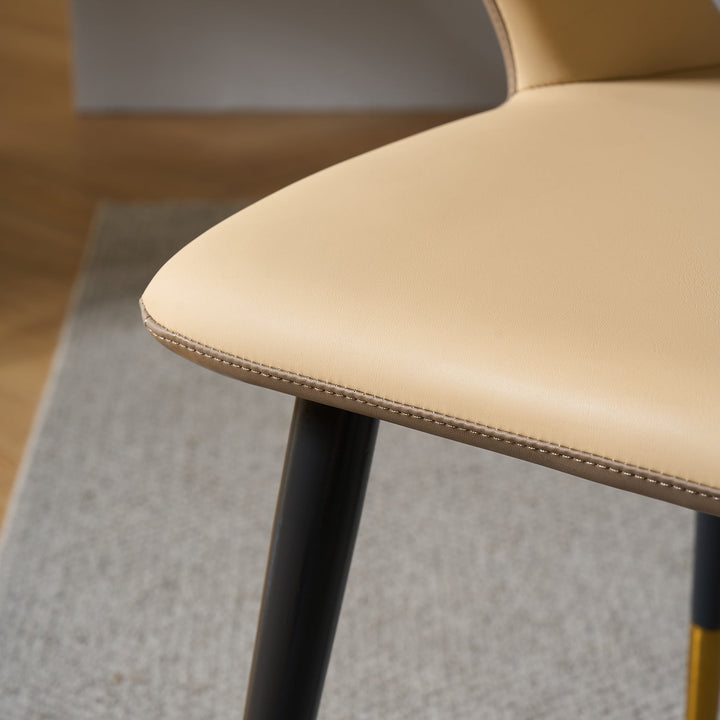 Modern Fabric And Leather Dining Chair METAL MAN N2