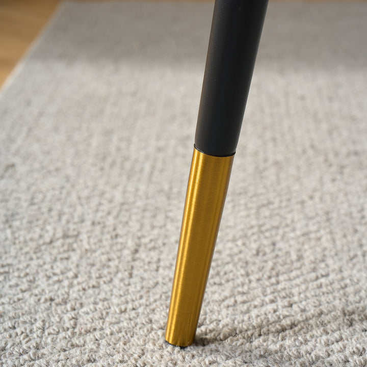 Modern Fabric And Leather Dining Chair METAL MAN N2