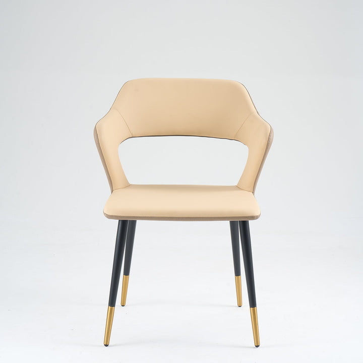 Modern Fabric And Leather Dining Chair METAL MAN N2