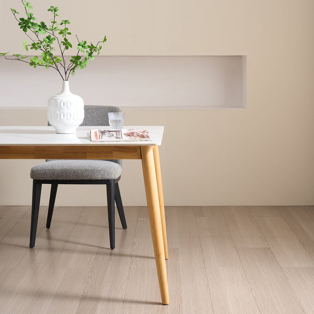 Modern Fabric And Leather Dining Chair METAL MAN N4