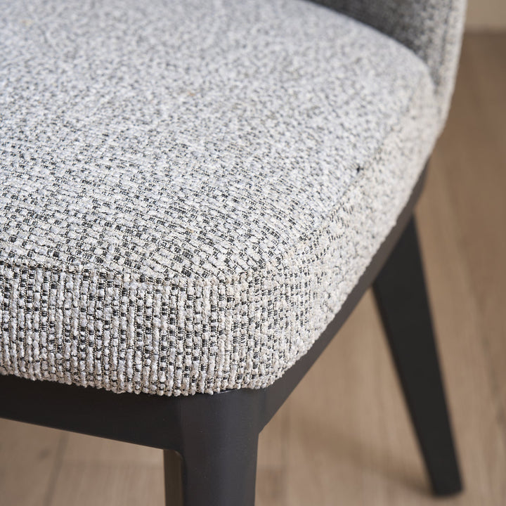 Modern Fabric And Leather Dining Chair METAL MAN N4