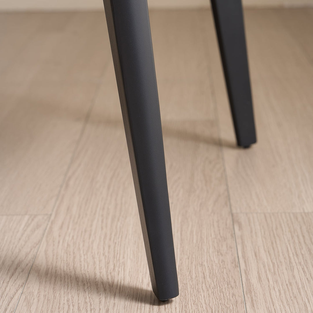 Modern Fabric And Leather Dining Chair METAL MAN N4