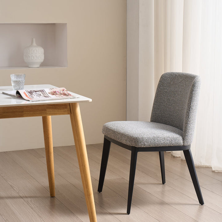 Modern Fabric And Leather Dining Chair METAL MAN N4