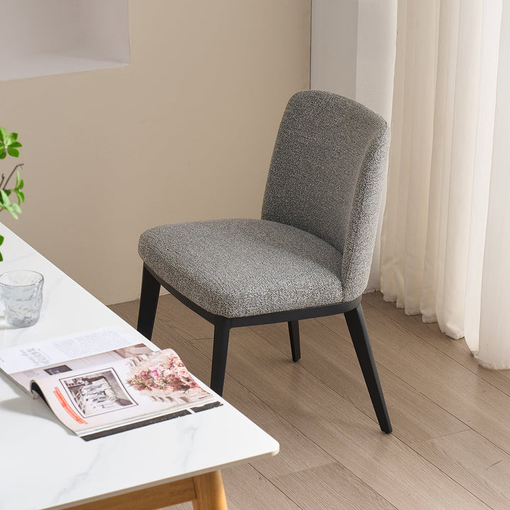 Modern Fabric And Leather Dining Chair METAL MAN N4