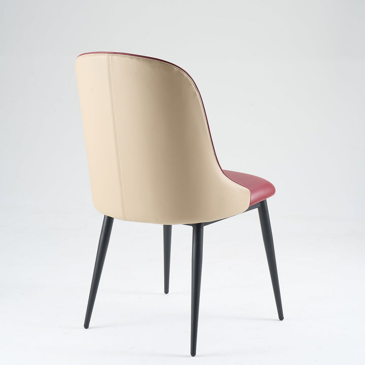 Modern Fabric And Leather Dining Chair METAL MAN N5