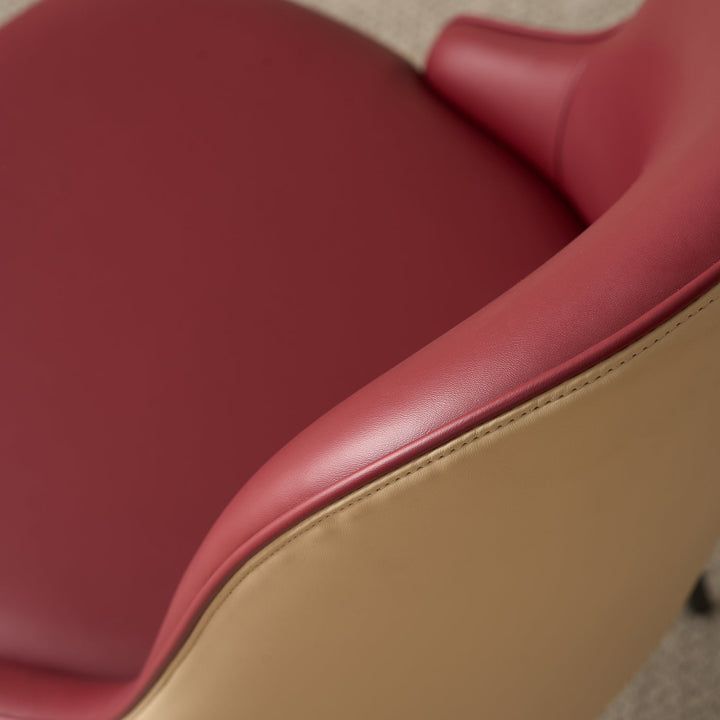 Modern Fabric And Leather Dining Chair METAL MAN N5