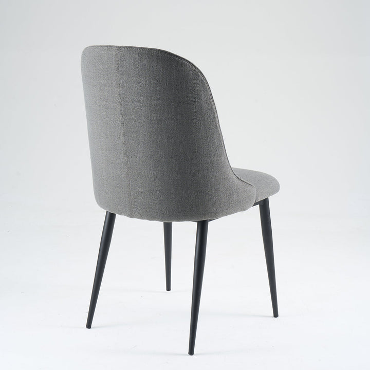 Modern Fabric And Leather Dining Chair METAL MAN N5