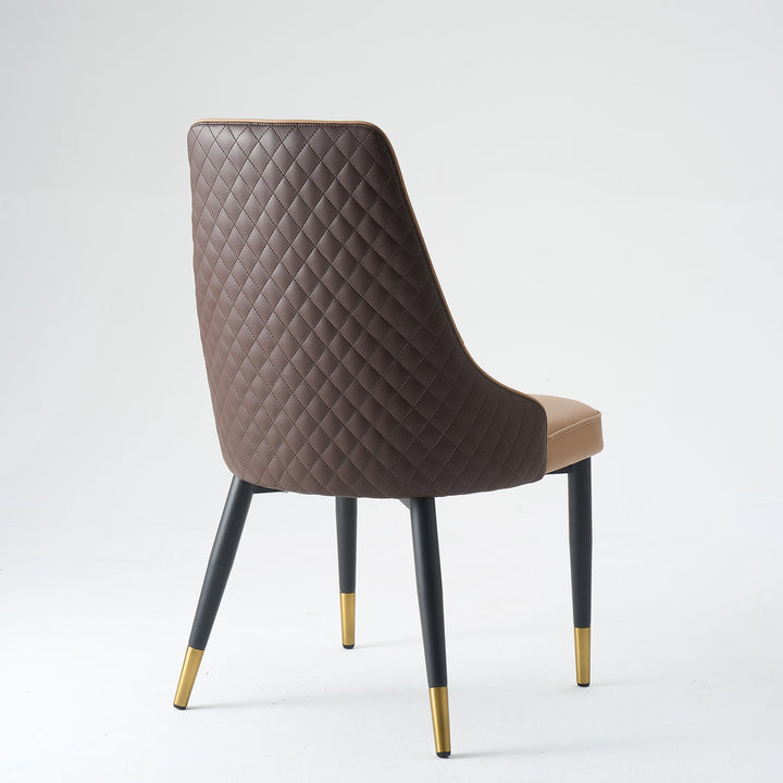 Modern Fabric And Leather Dining Chair METAL MAN N7