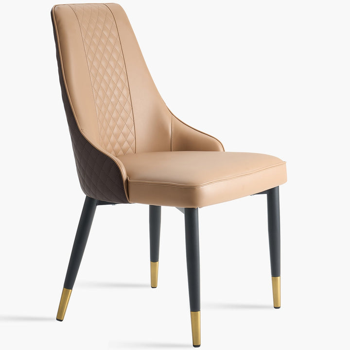 Modern Fabric And Leather Dining Chair METAL MAN N7