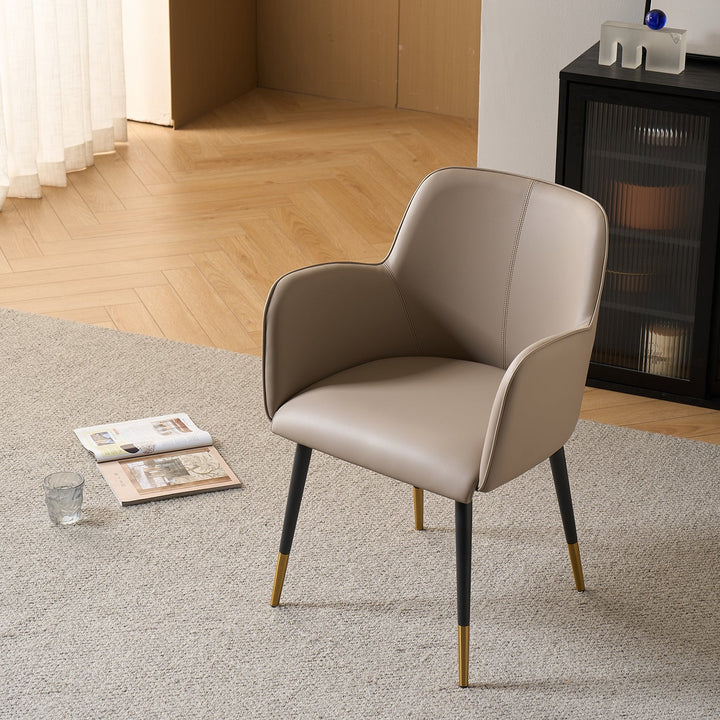 Modern Fabric And Leather Dining Chair METAL MAN N9