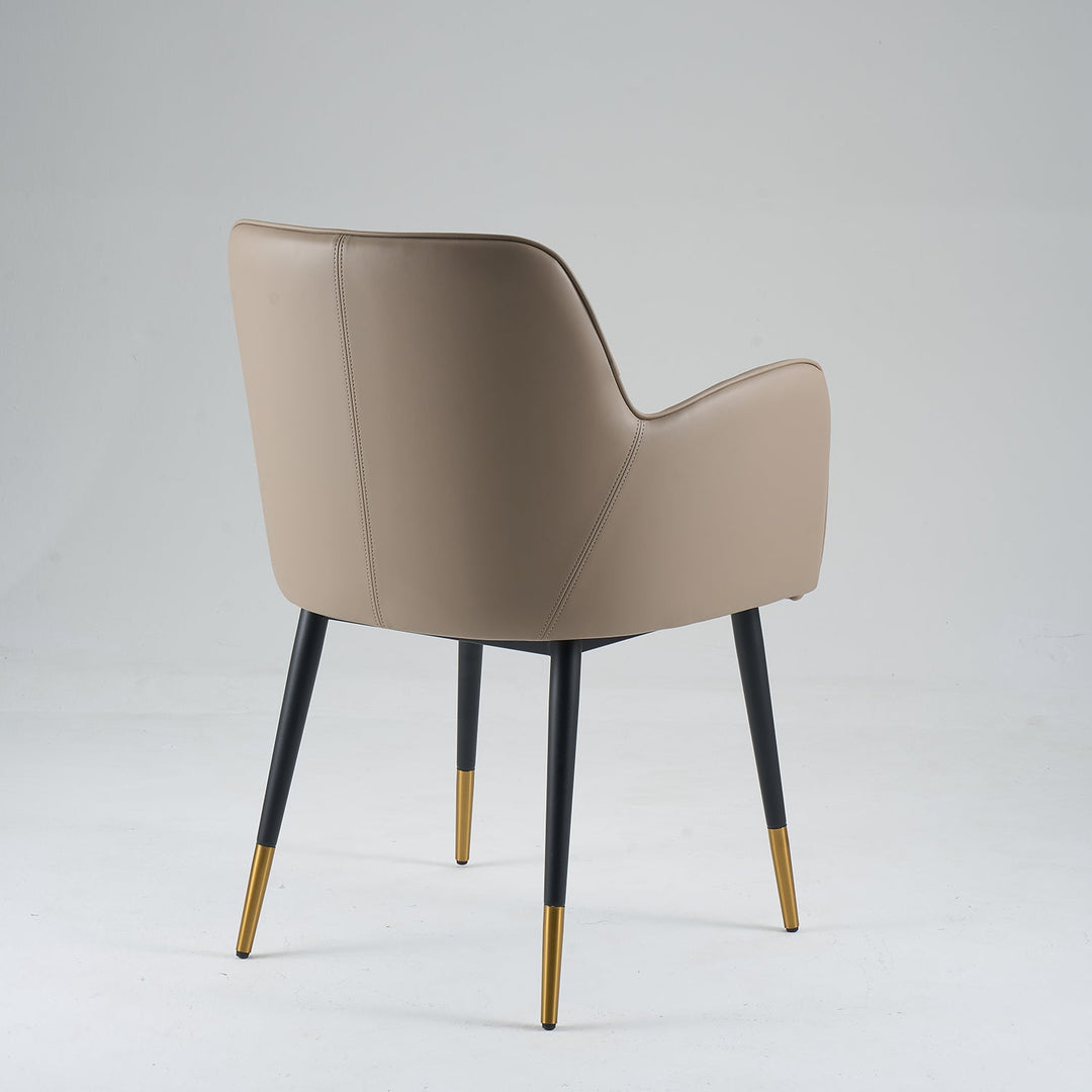 Modern Fabric And Leather Dining Chair METAL MAN N9