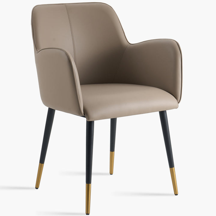 Modern Fabric And Leather Dining Chair METAL MAN N9