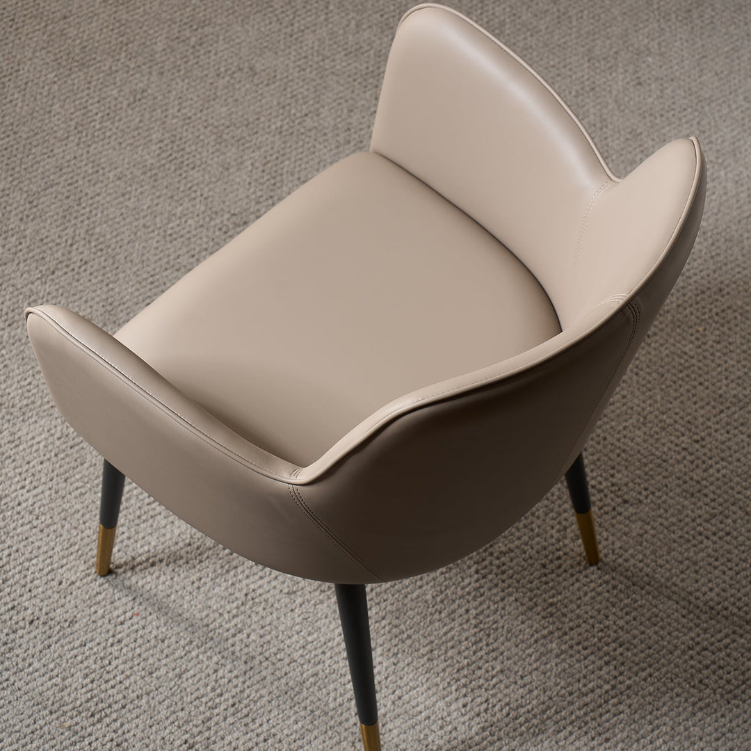 Modern Fabric And Leather Dining Chair METAL MAN N9