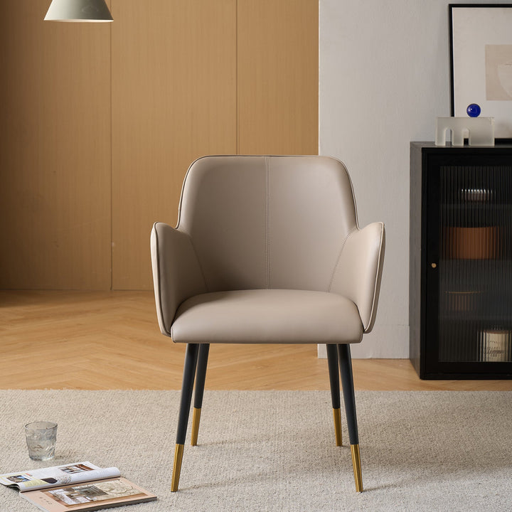 Modern Fabric And Leather Dining Chair METAL MAN N9