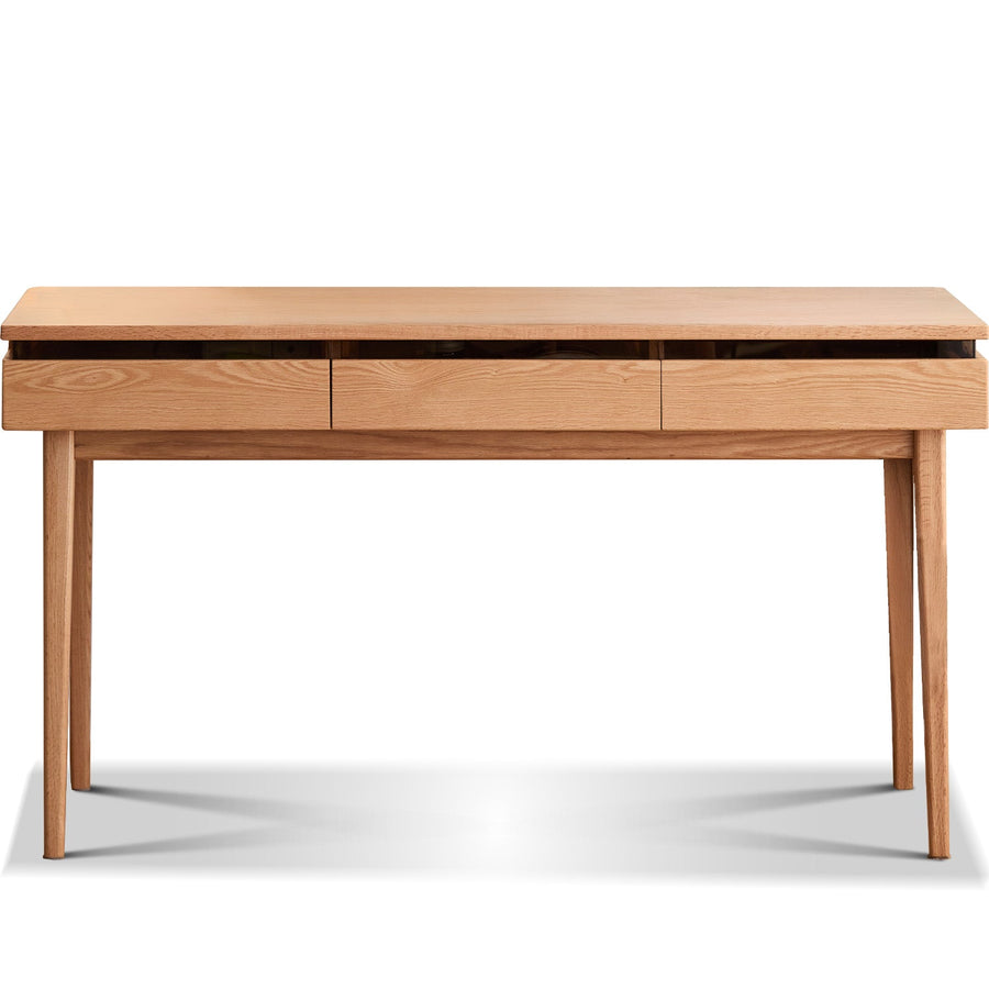 Minimalist Oak Wood Study Table FLOATING LIGHT