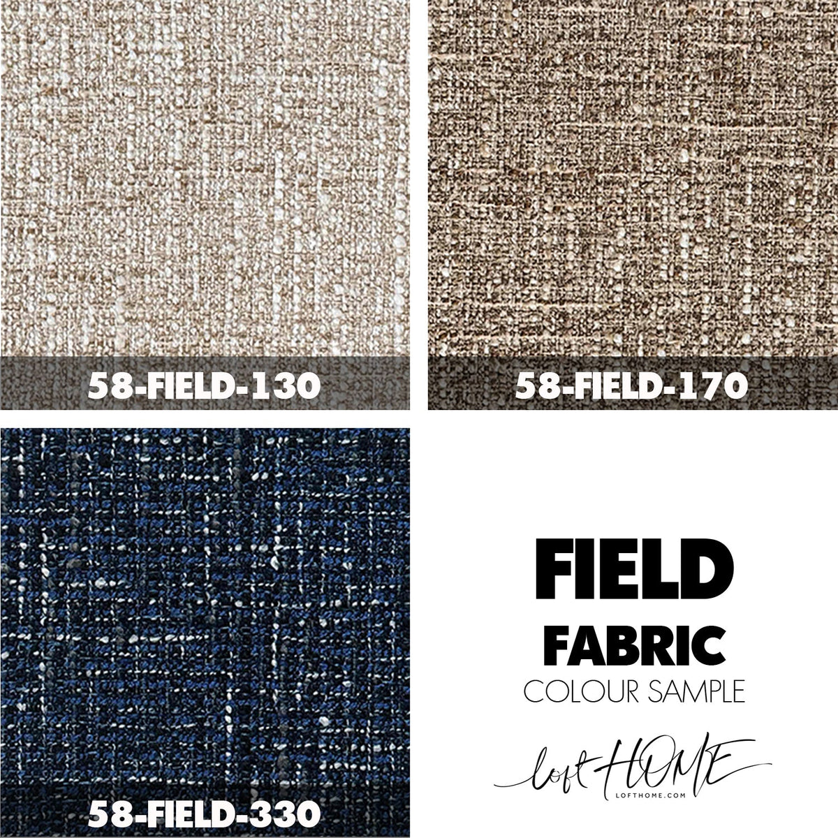 Japandi Mixed Weave Fabric 1 Seater Sofa LANGE Color Swatches