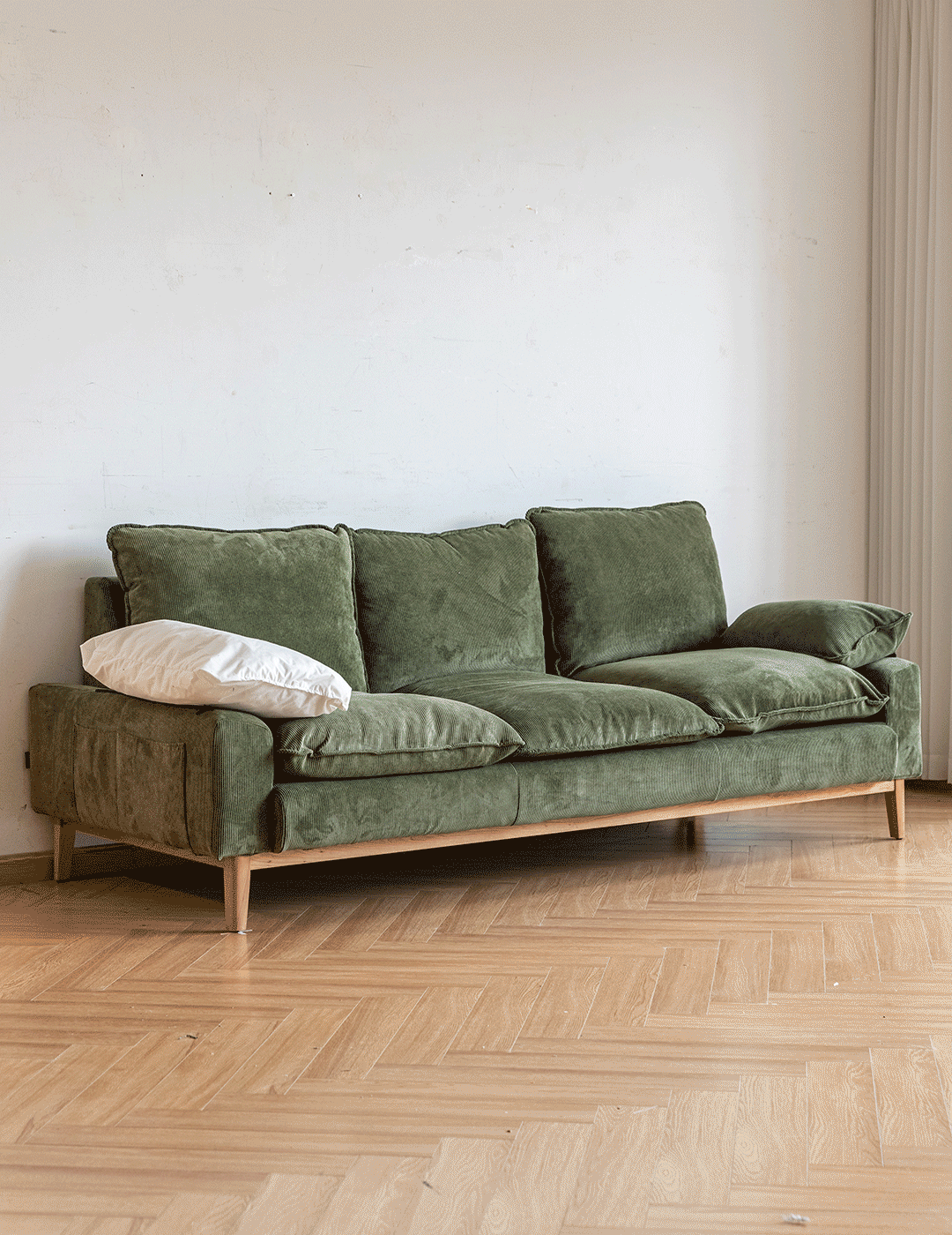 Scandinavian Premium Corduroy Velvet Fabric Removable Sofa Cover