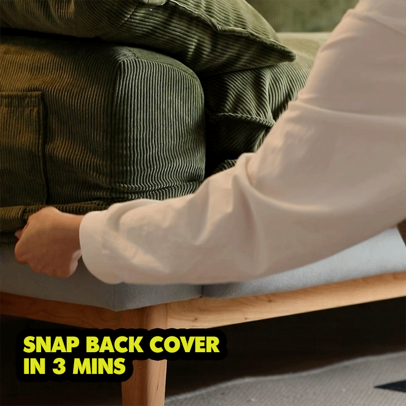 Scandinavian Corduroy Velvet Fabric 3 Seater Sofa INDIGO