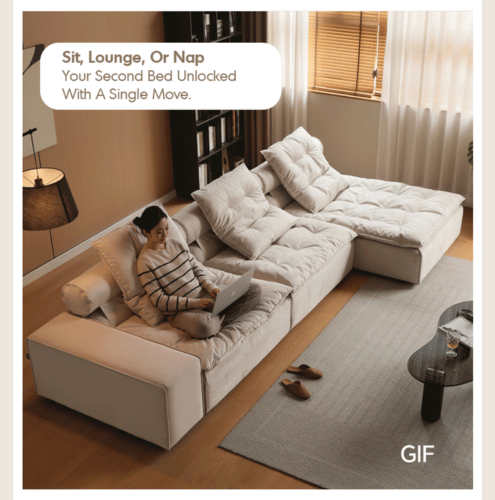 Modern suede fabric modular l shape sectional sofa 2+l bloom detail 9.