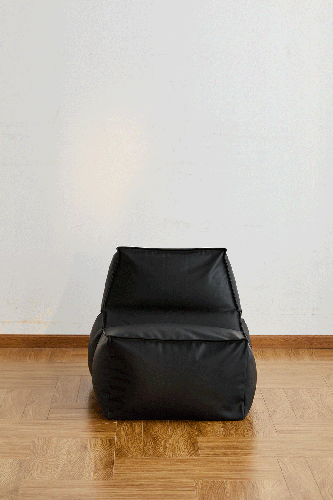 Cream Cotton Fabric Bean Bag 1 Seater Sofa LAZY