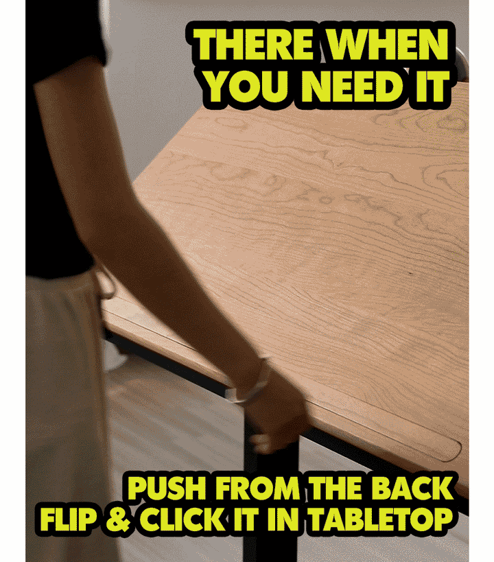 Scandinavian Cherry Wood Electric Height Adjustable Study Table KAZAMA