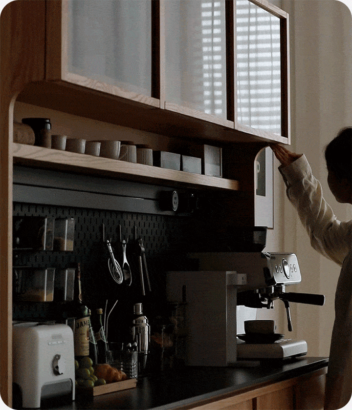 Scandinavian Oak Wood Side Cabinet LUMEN