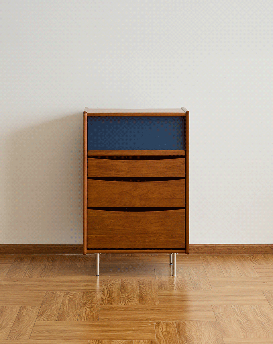 Vintage Boxwood Chest Of 4 Drawers MIES
