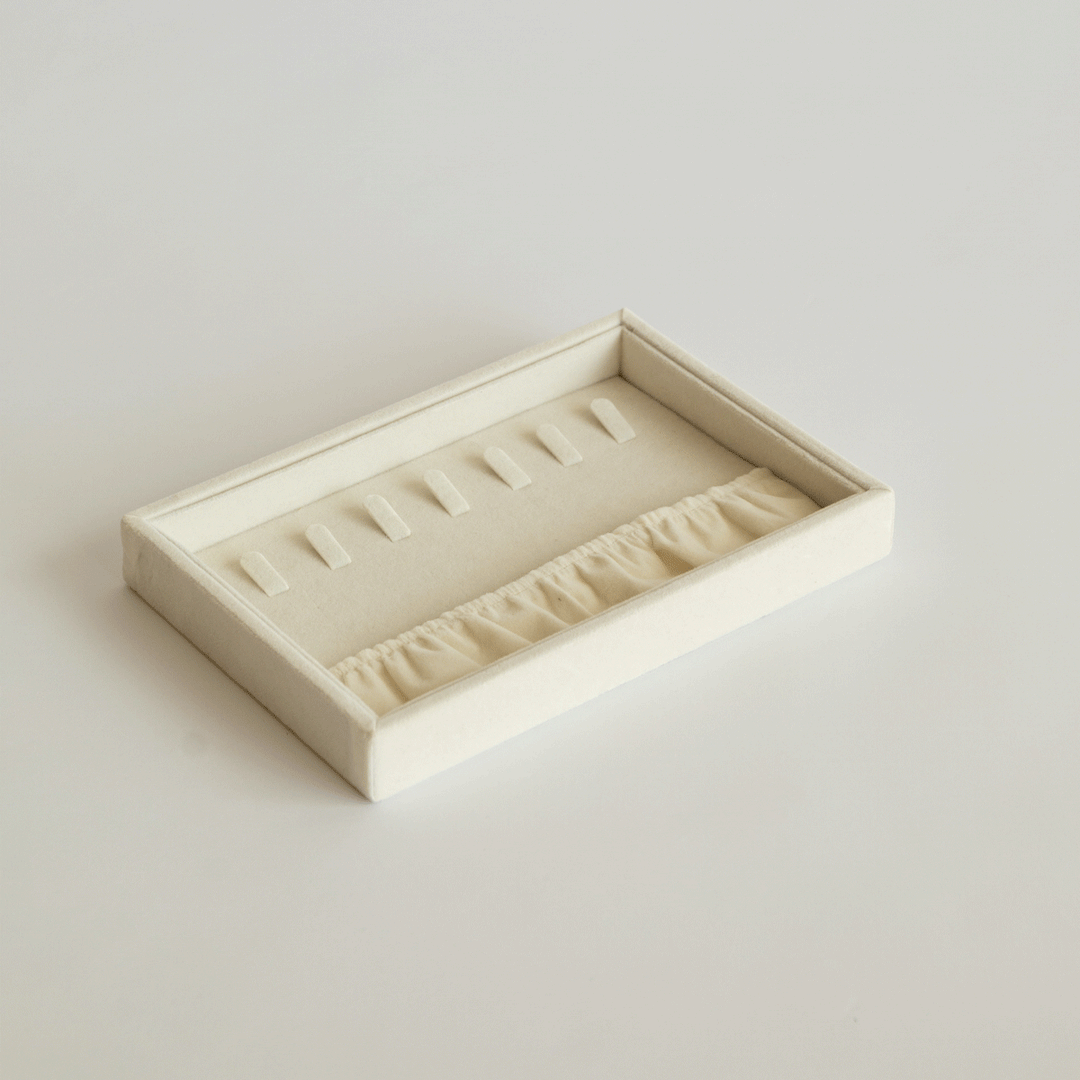 Minimalist Velvet Fabric Jewelry Organizer Tray 4IN1 Set AURA