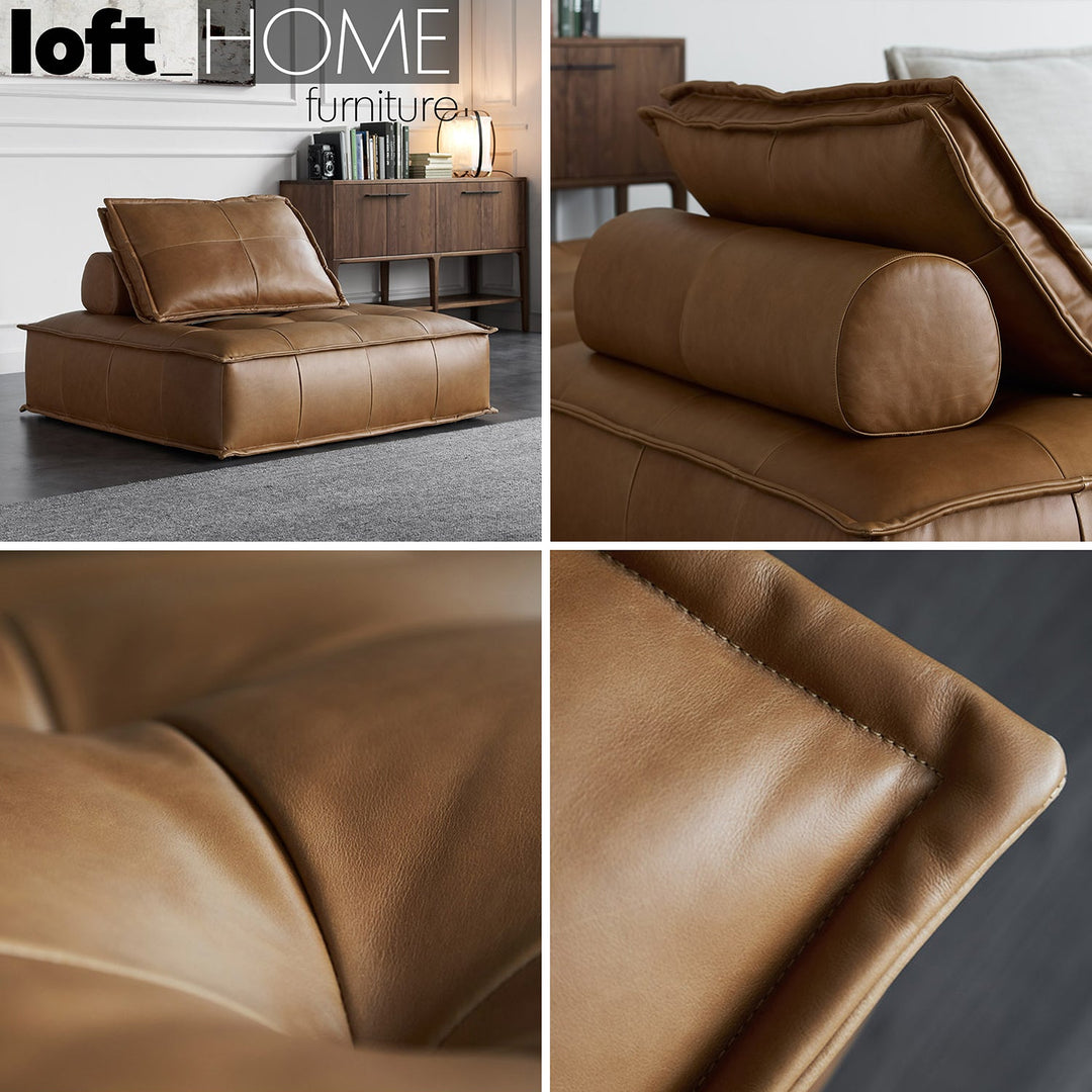 Vintage Genuine Leather 1 Seater Sofa ELEMENT SINGLE