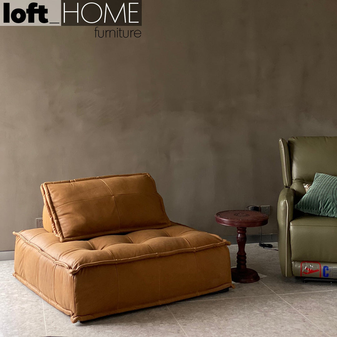 Vintage Genuine Leather 1 Seater Sofa ELEMENT SINGLE