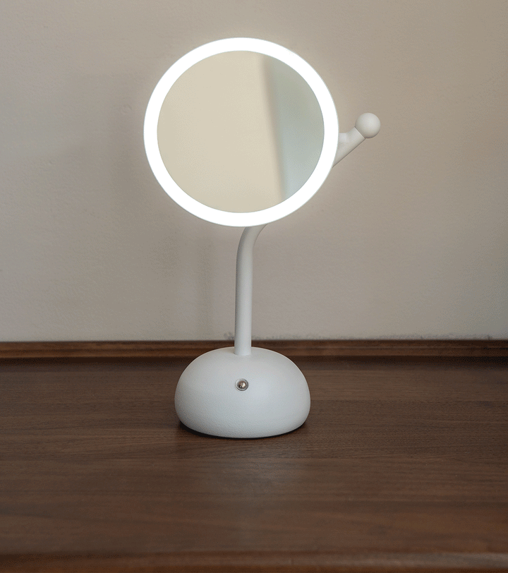 Modern led dressing mirror moon color swatches.