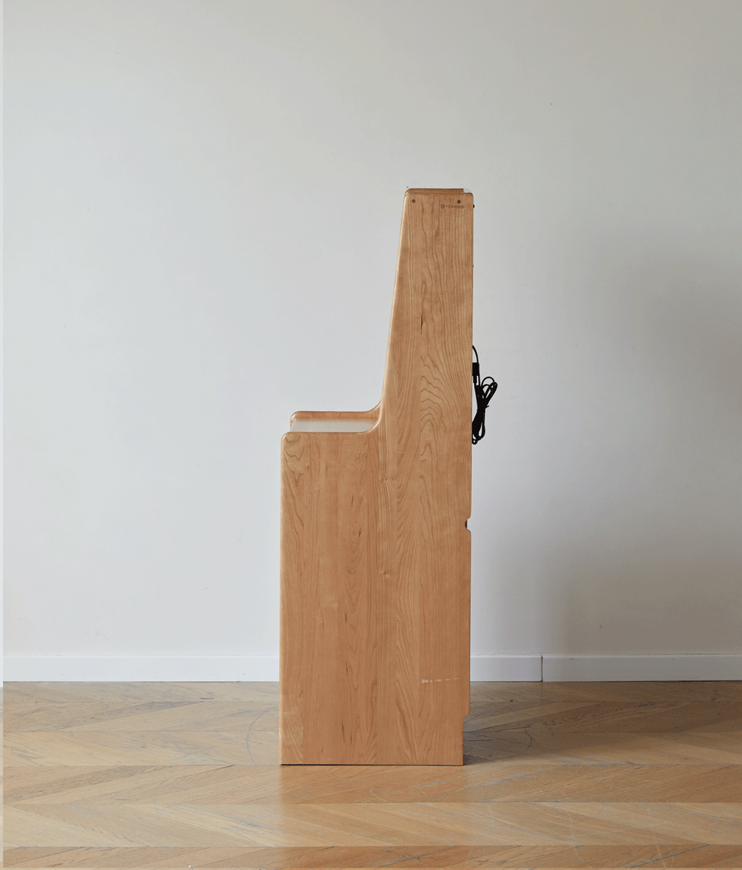 Scandinavian cherry wood dressing table with stool soulmate detail 1.