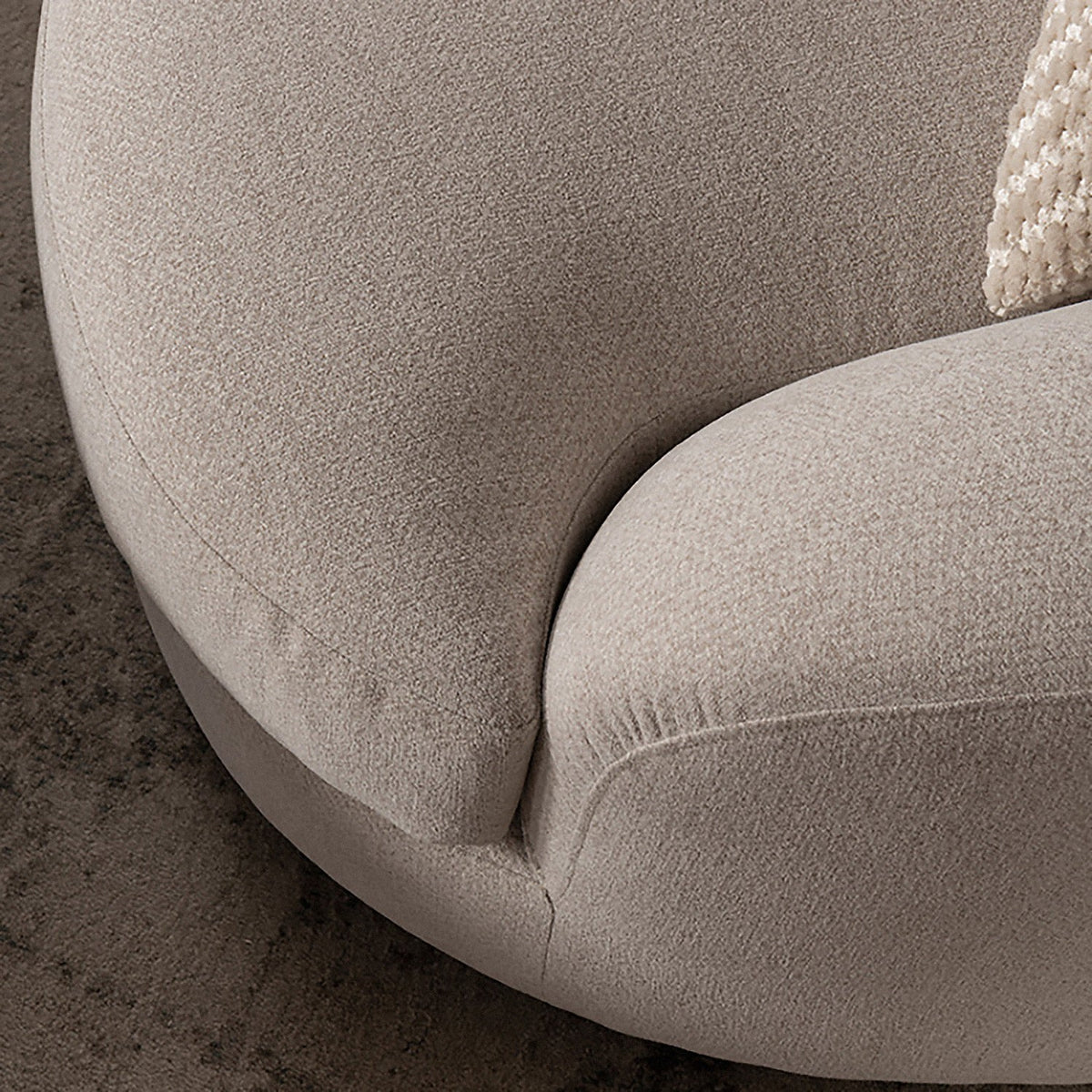 Cream Fabric Modular L Shape Sectional Sofa GROOVE 3+3 Material Details Chart