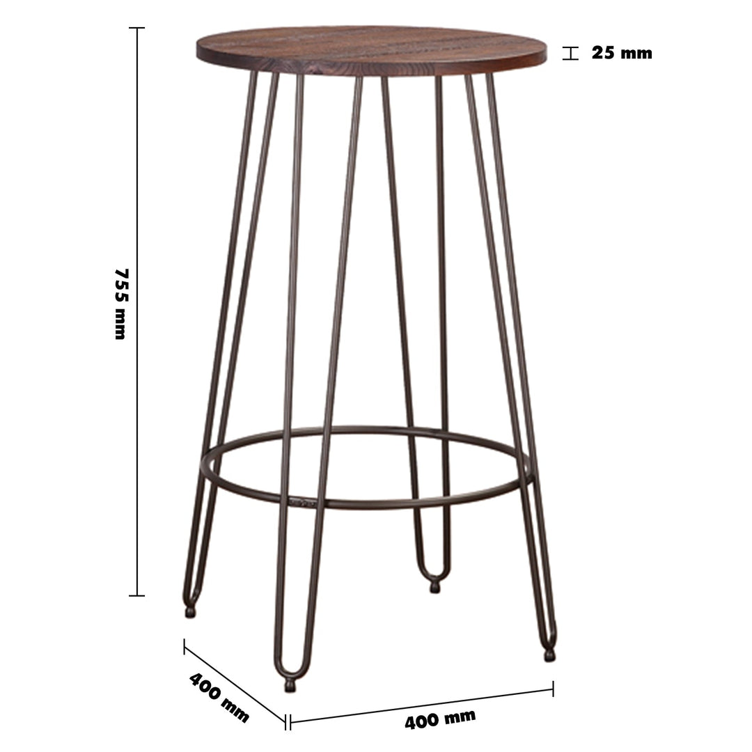 Industrial Elm Wood Bar Stool ANGELA