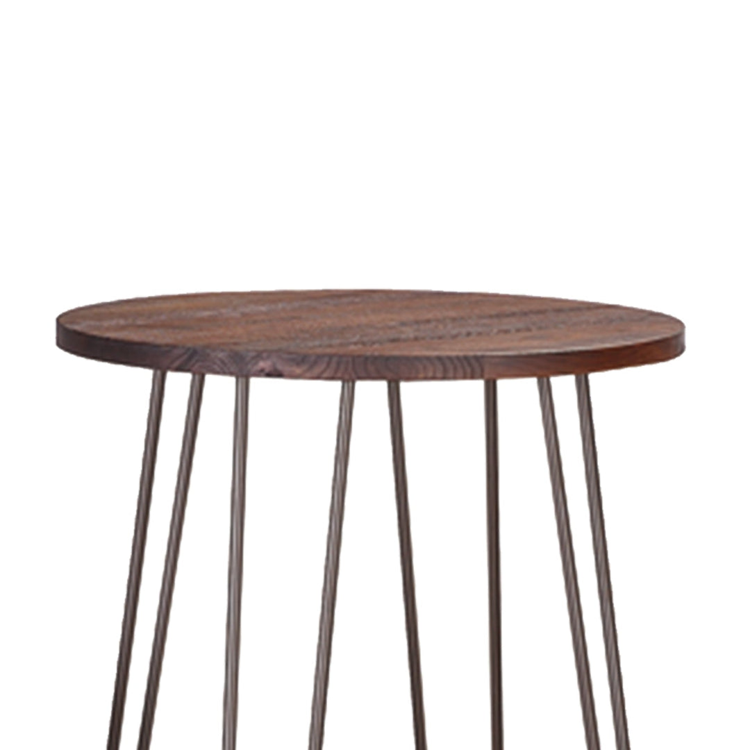 Industrial Elm Wood Bar Stool ANGELA