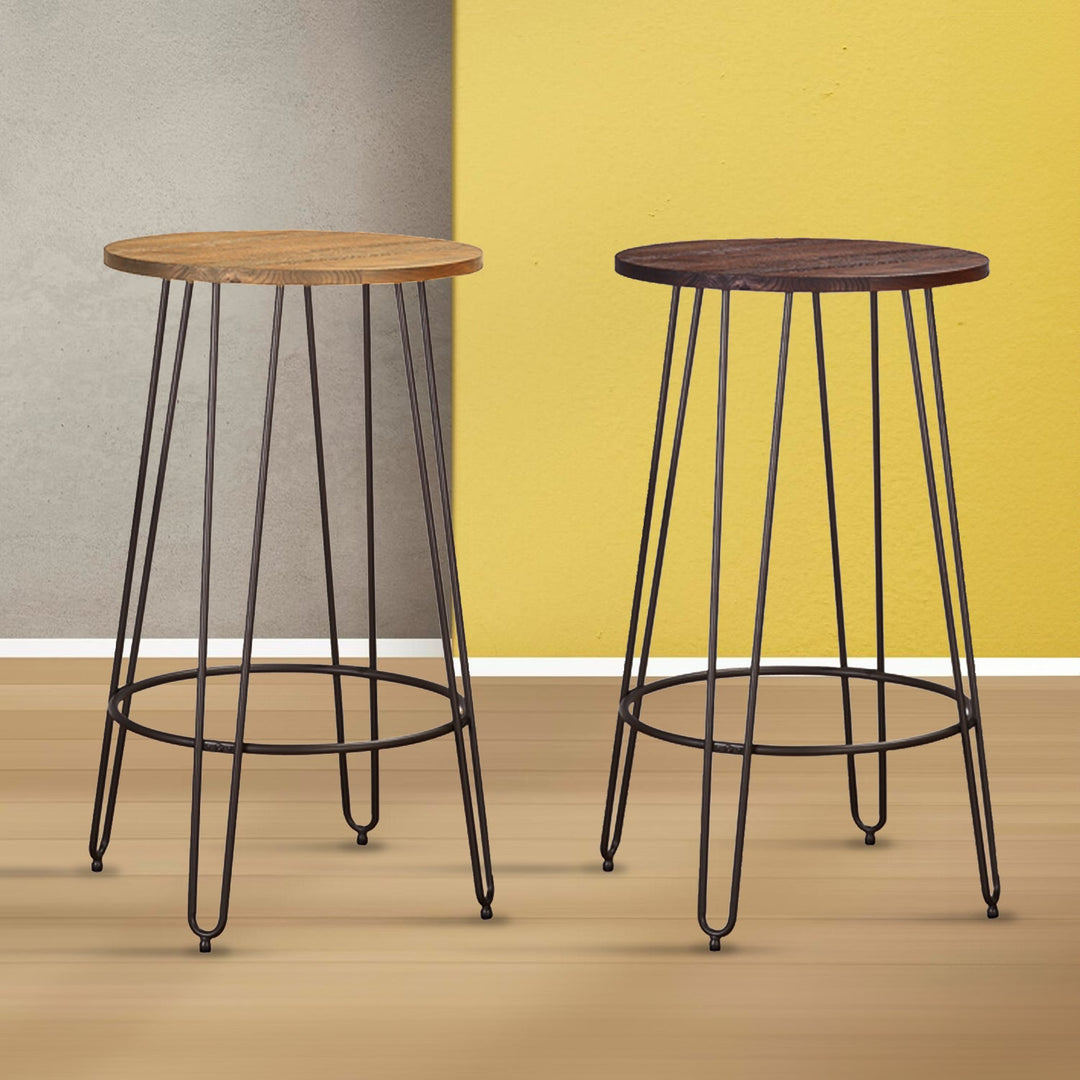 Industrial Elm Wood Bar Stool ANGELA