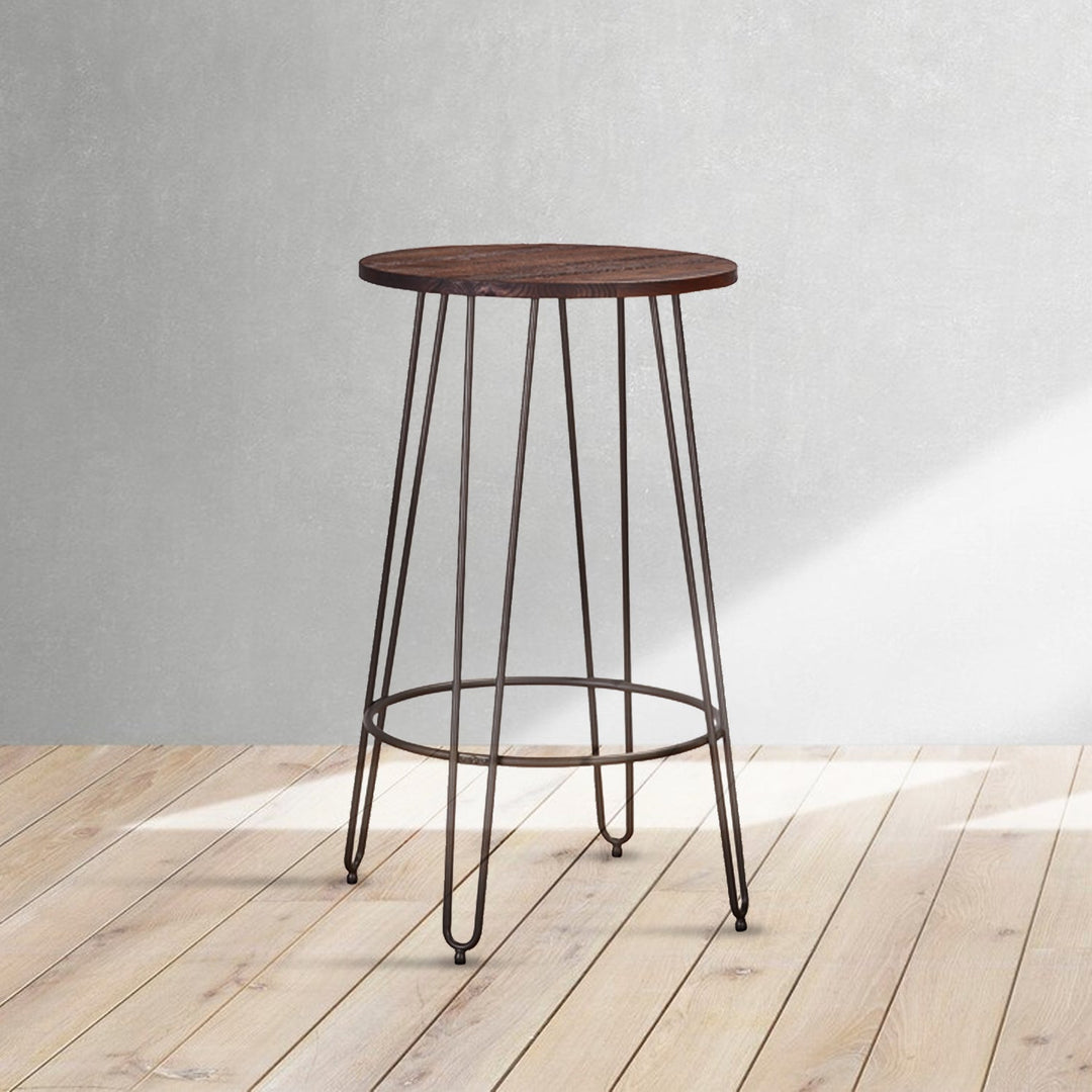 Industrial Elm Wood Bar Stool ANGELA