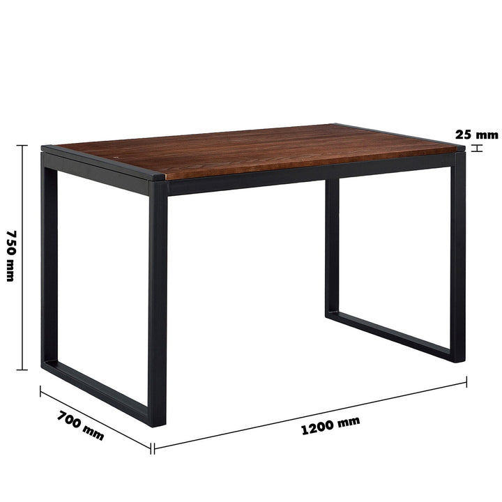 Industrial Elm Wood Dining Table USQUARE