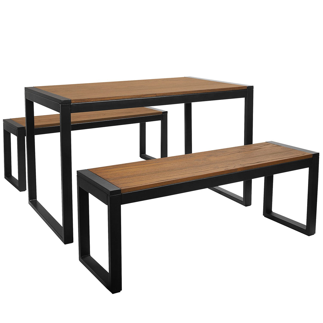 Industrial Elm Wood Dining Table USQUARE