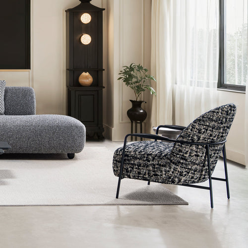 Industrial Mixed Weave Fabric 1 Seater Sofa TRIXY Good to Know Preview-1