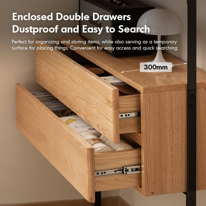 Industrial Oak Wood Wall Mounted Display Shelf SHELFIX